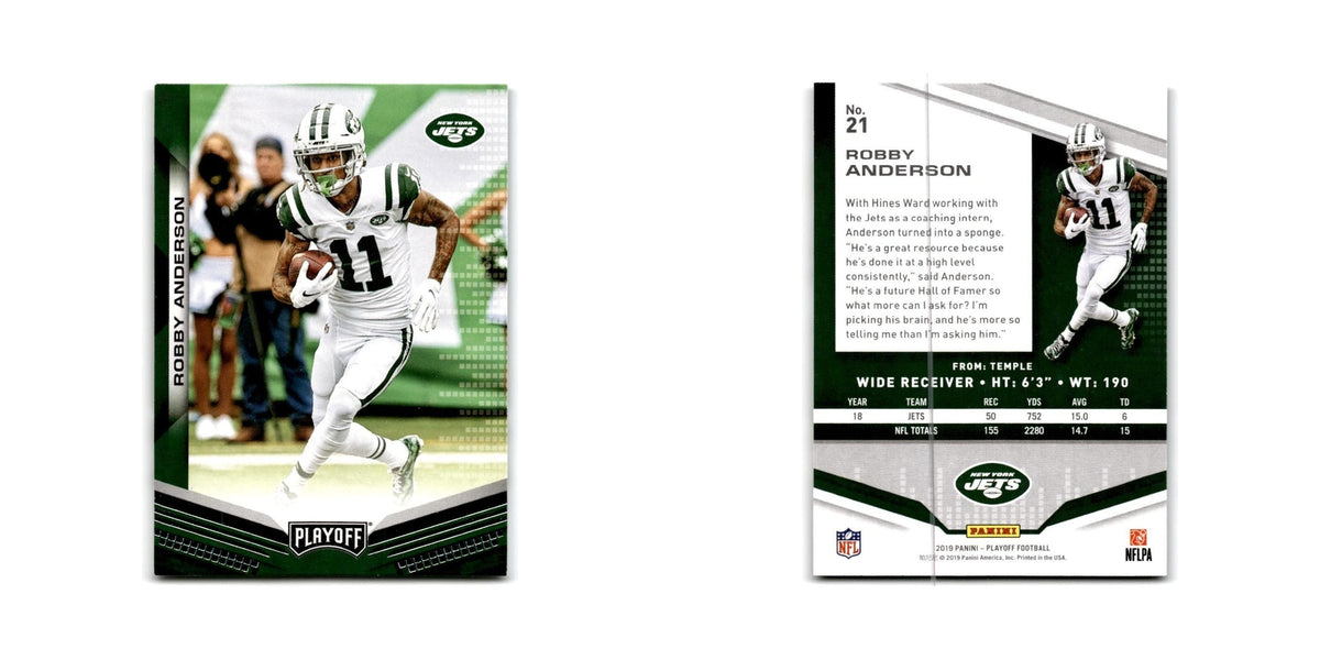 Robby Anderson 2019 Panini Playoff #21 New York Jets Football Card NM
