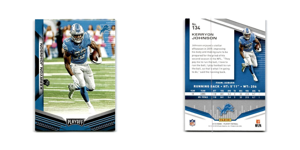 Kerryon Johnson 2019 Panini Playoff #134 Detroit Lions Football Card NM