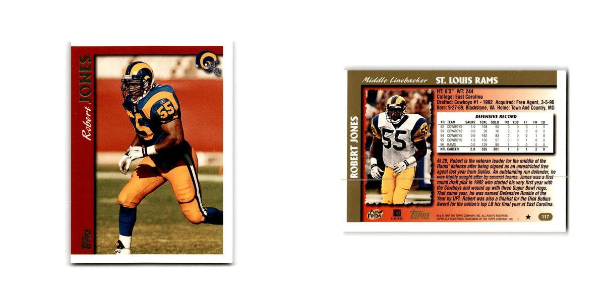Robert Jones 1997 Topps #117 St. Louis Rams Football Card NM