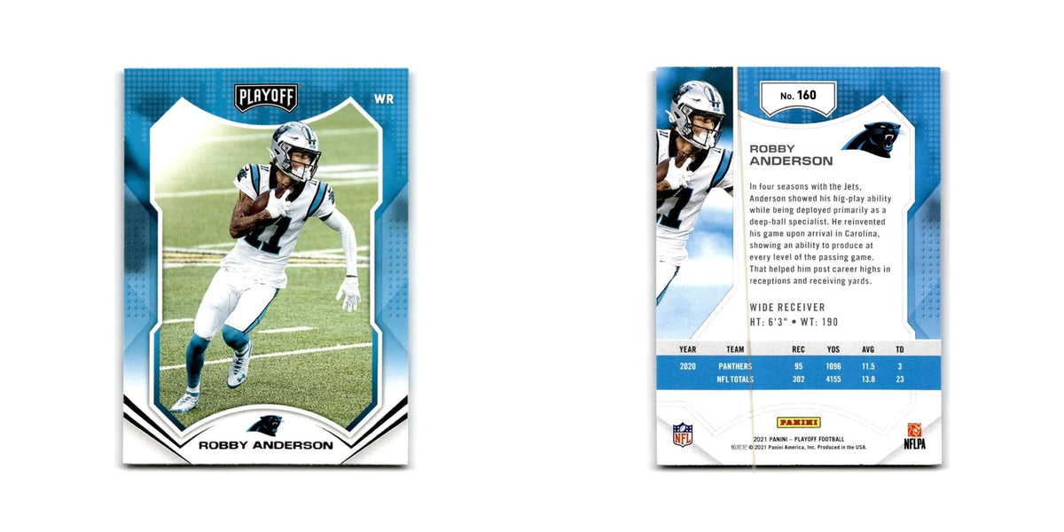 Robby Anderson 2021 Panini Playoff #160 Carolina Panthers Football Card NM