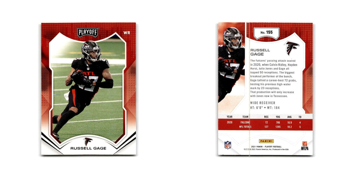 Russell Gage 2021 Panini Playoff #155 Atlanta Falcons Football Card NM