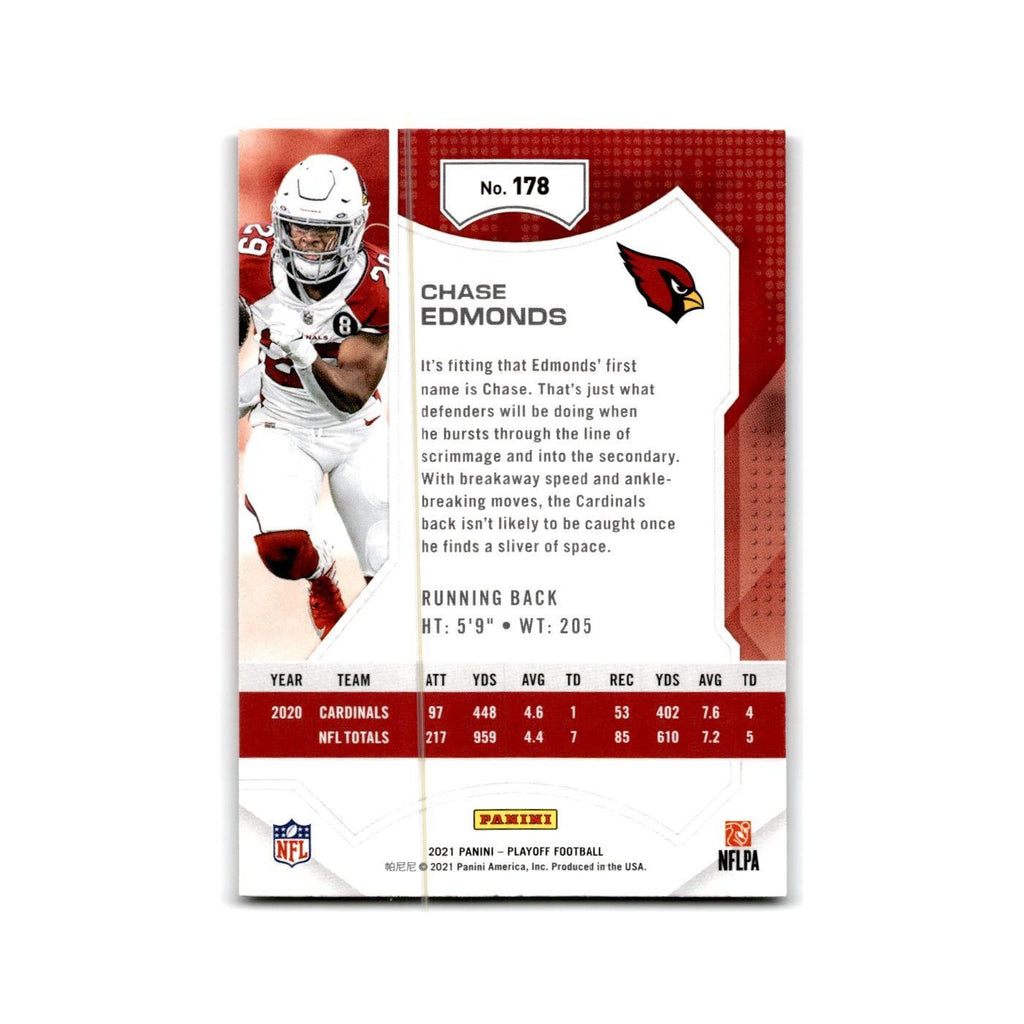 Chase Edmonds 2021 Panini Playoff #178 Arizona Cardinals Football Card NM