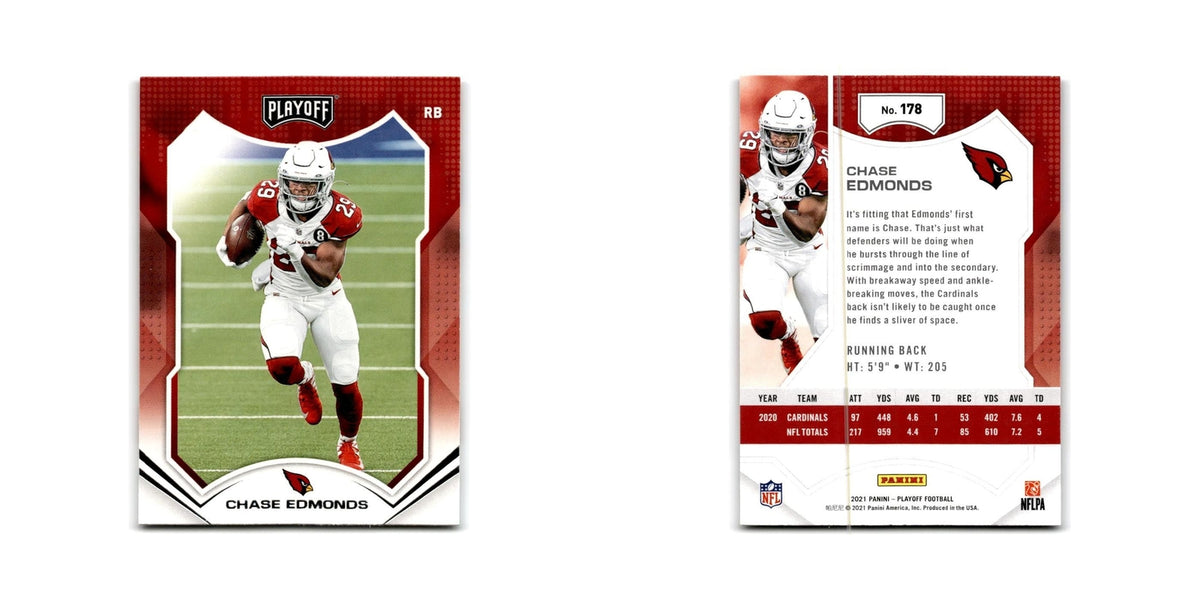 Chase Edmonds 2021 Panini Playoff #178 Arizona Cardinals Football Card NM
