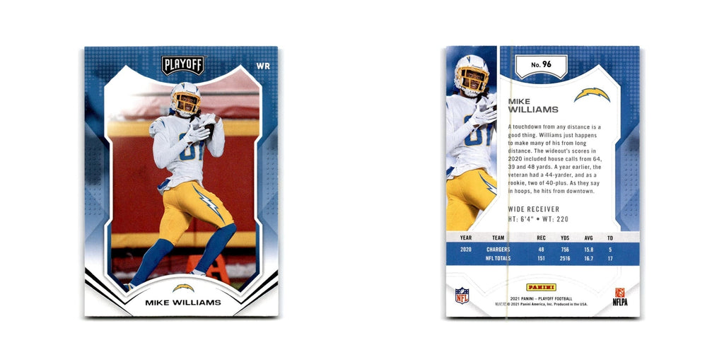 Mike Williams 2021 Panini Playoff #96 Los Angeles Chargers Football Card NM