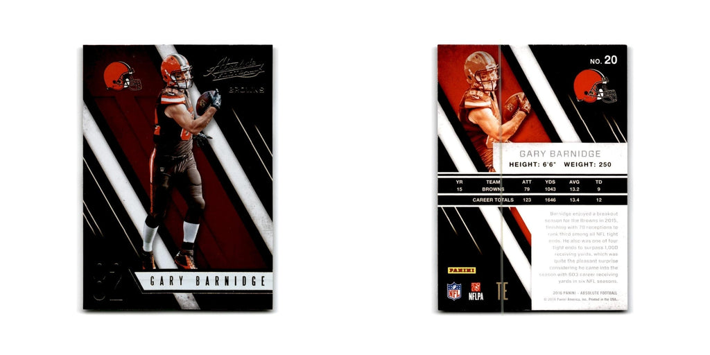 Gary Barnidge 2016 Panini Absolute #20 Cleveland Browns Football Card NM