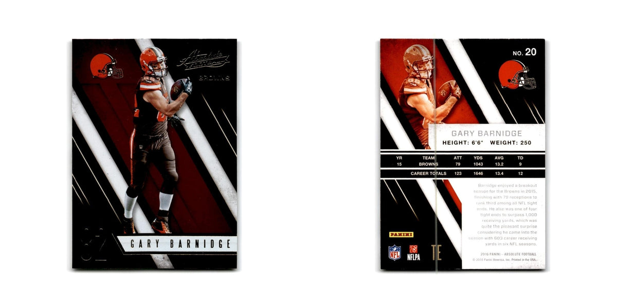 Gary Barnidge 2016 Panini Absolute #20 Cleveland Browns Football Card NM