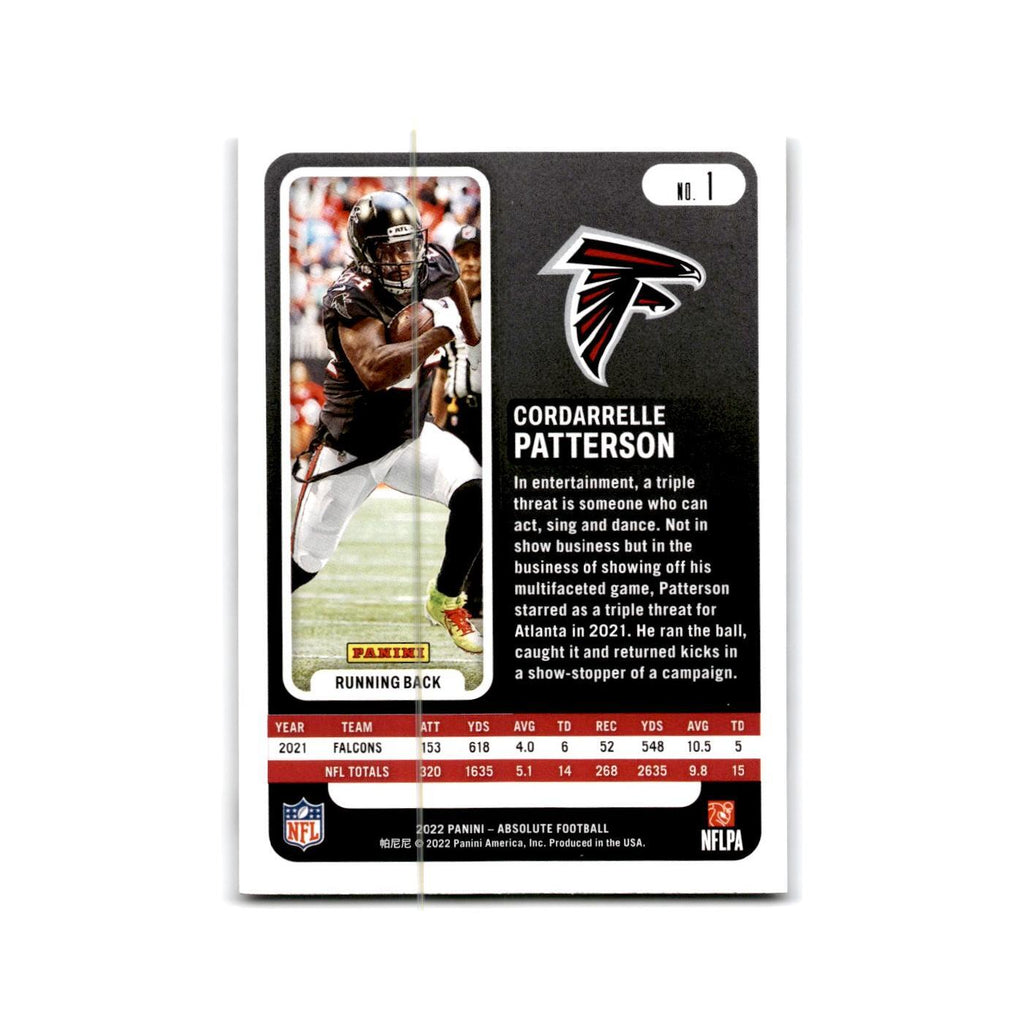Cordarrelle Patterson 2022 Panini Absolute #1 Atlanta Falcons Football Card NM