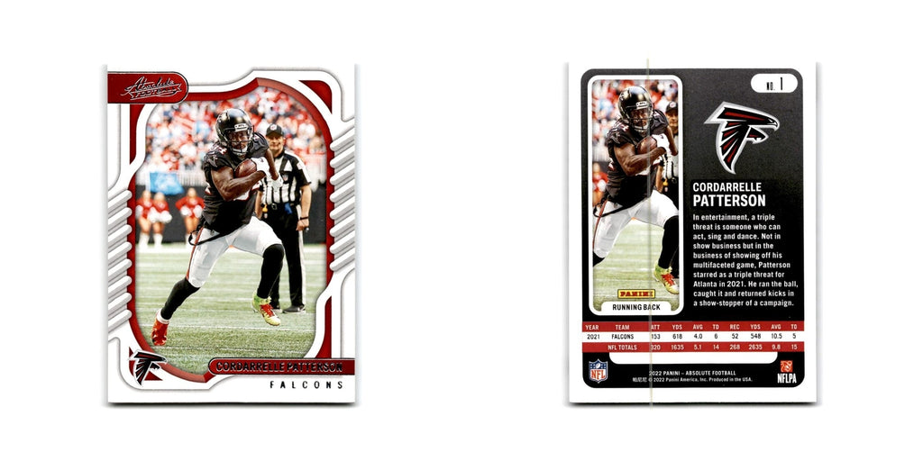 Cordarrelle Patterson 2022 Panini Absolute #1 Atlanta Falcons Football Card NM