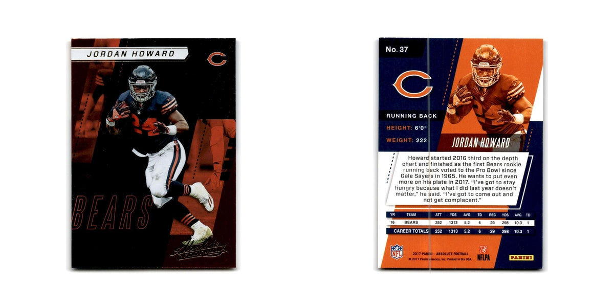 Jordan Howard 2017 Panini Absolute #37 Chicago Bears Football Card NM