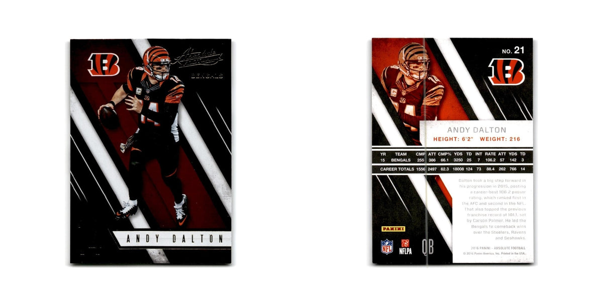 Andy Dalton 2016 Panini Absolute #21 Cincinnati Bengals Football Card NM