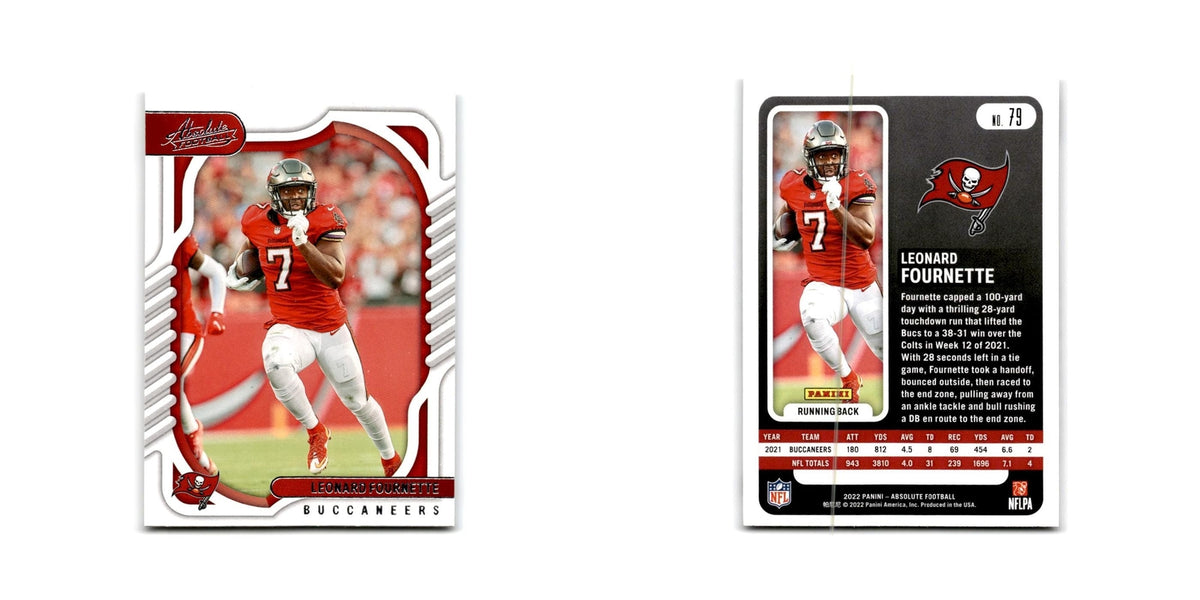 Leonard Fournette 2022 Panini Absolute #79 Tampa Bay Buccaneers Football Card NM