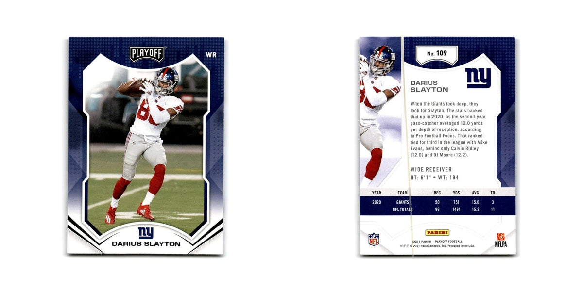 Darius Slayton 2021 Panini Playoff #109 New York Giants Football Card NM