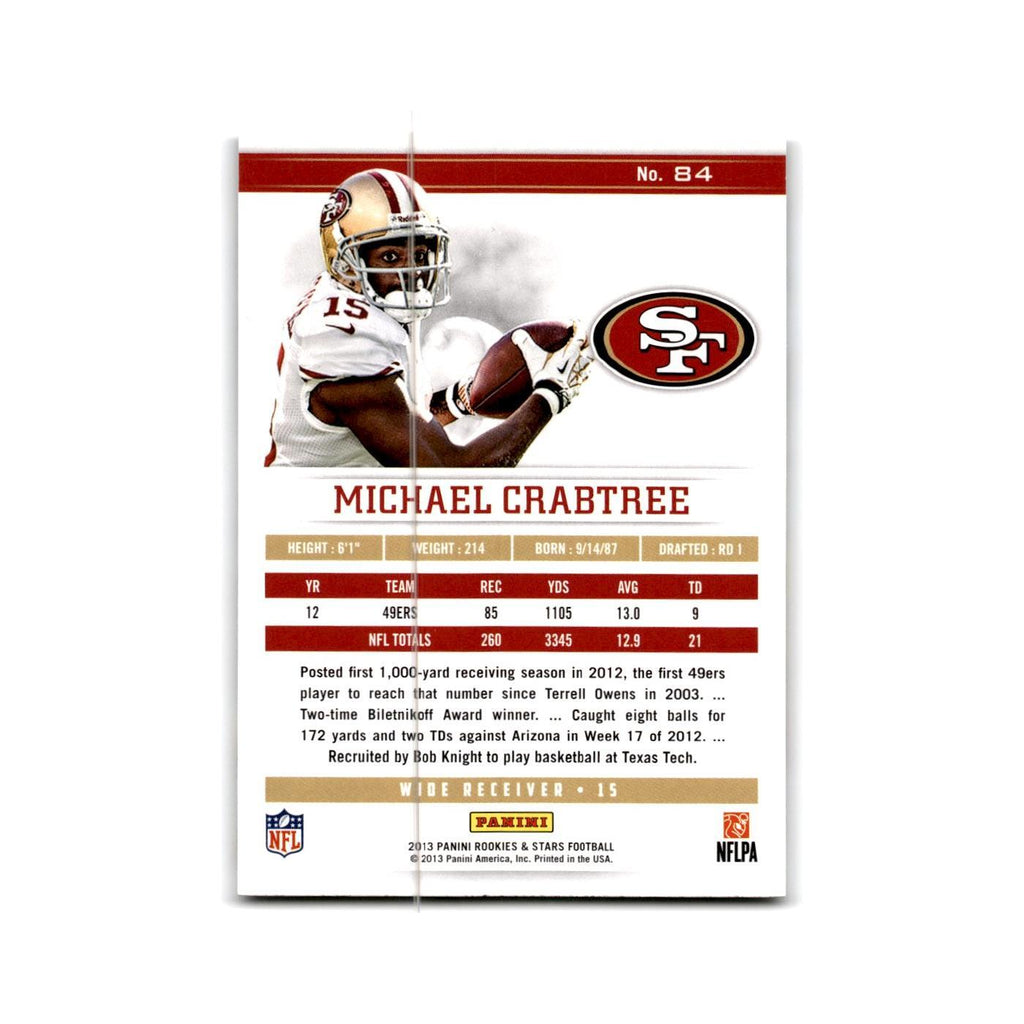 Michael Crabtree 2013 Panini Rookies & Stars #84 San Francisco 49ers NM