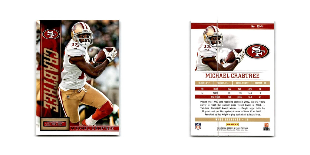 Michael Crabtree 2013 Panini Rookies & Stars #84 San Francisco 49ers NM