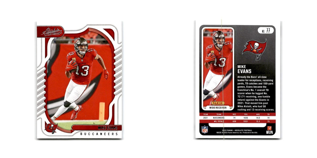 Mike Evans 2022 Panini Absolute #77 Tampa Bay Buccaneers Football Card NM