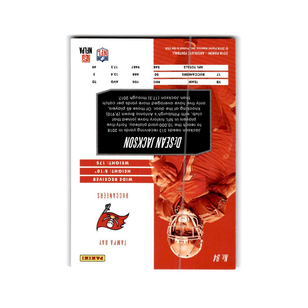 DeSean Jackson 2018 Panini Absolute #94 Tampa Bay Buccaneers Football Card NM