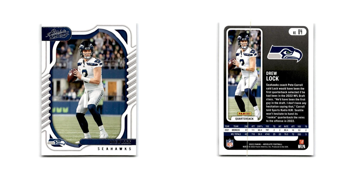 Drew Lock 2022 Panini Absolute #84 Seattle Seahawks Football Card NM