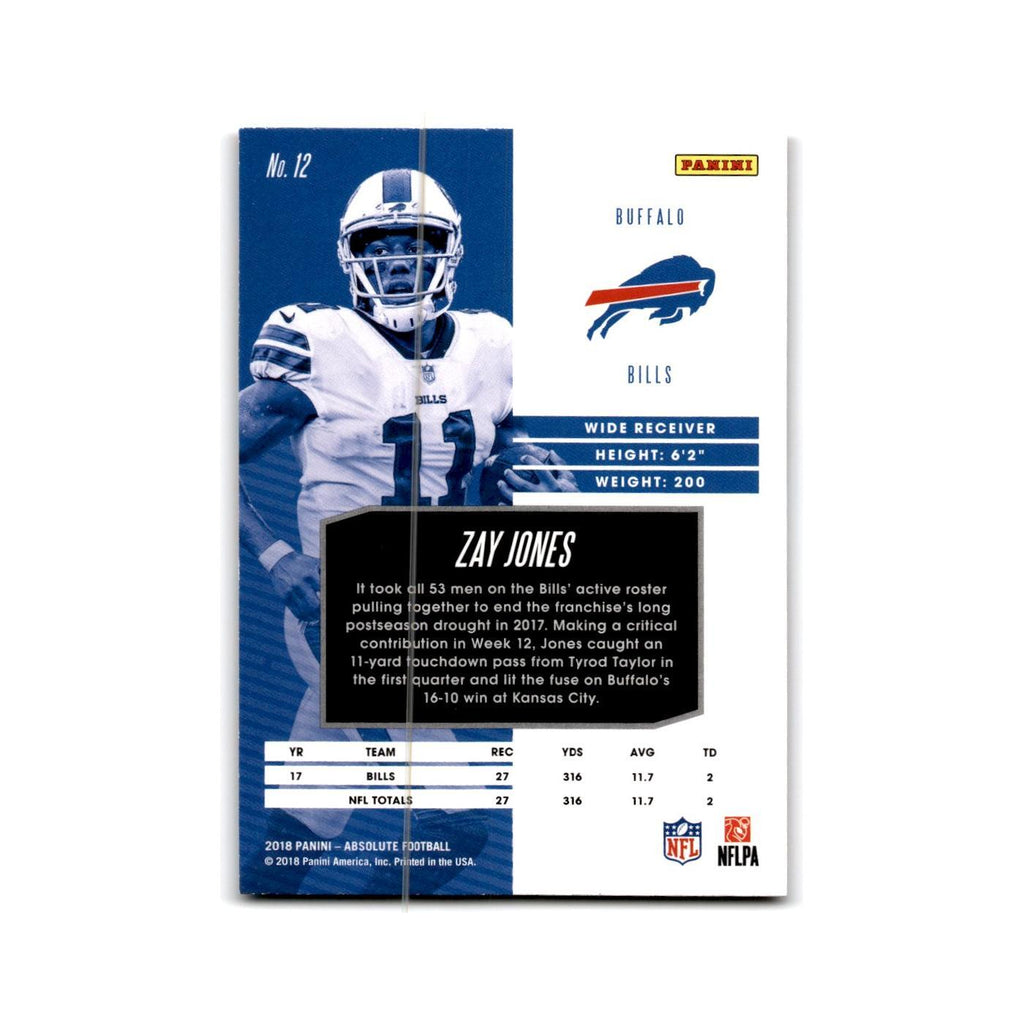 Zay Jones 2018 Panini Absolute #12 Buffalo Bills Football Card NM