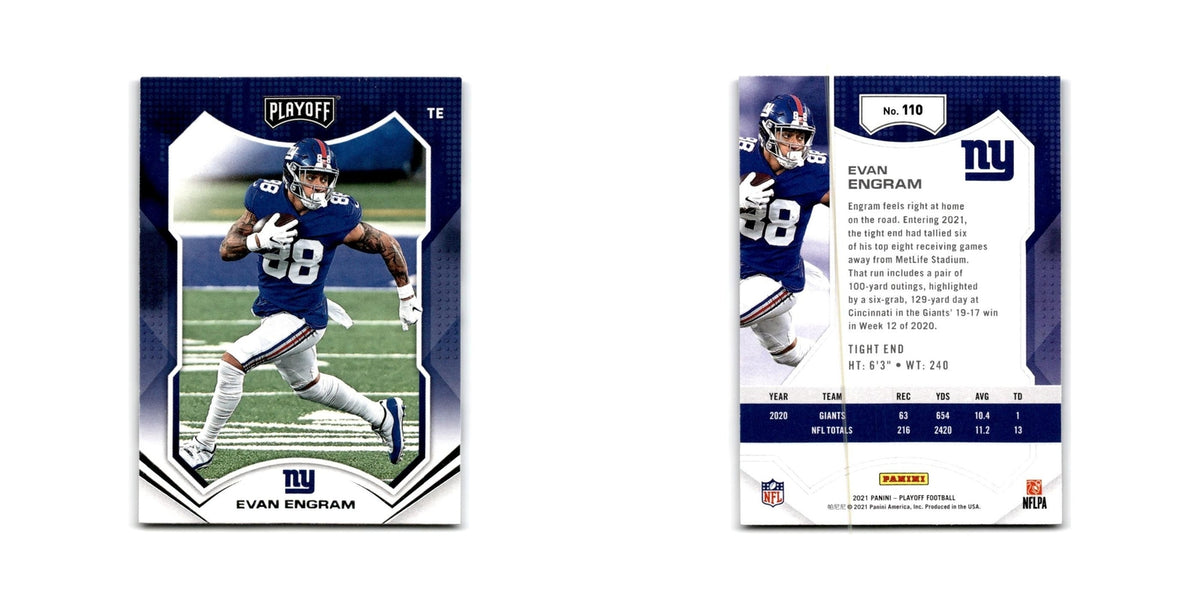 Evan Engram 2021 Panini Playoff #110 New York Giants Football Card NM