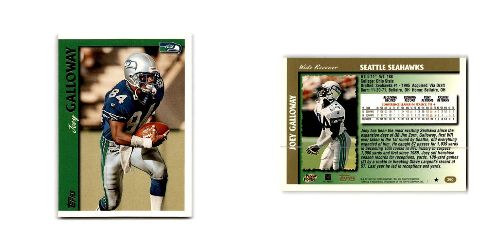 Joey Galloway 1997 Topps #260 Seattle Seahawks Football Card NM