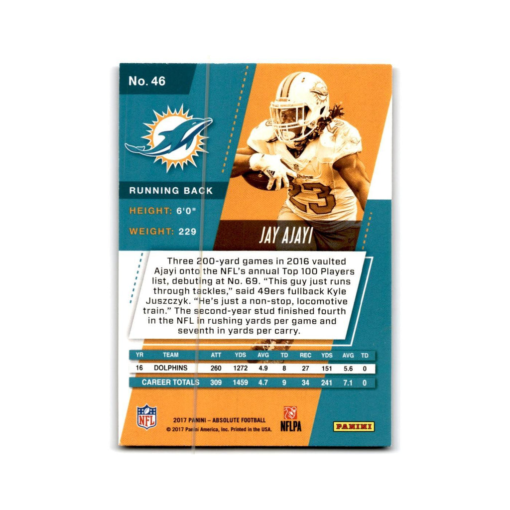 Jay Ajayi 2017 Panini Absolute #46 Miami Dolphins Football Card NM