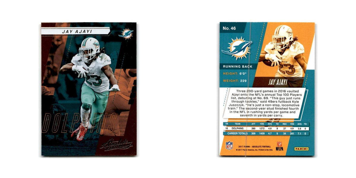Jay Ajayi 2017 Panini Absolute #46 Miami Dolphins Football Card NM