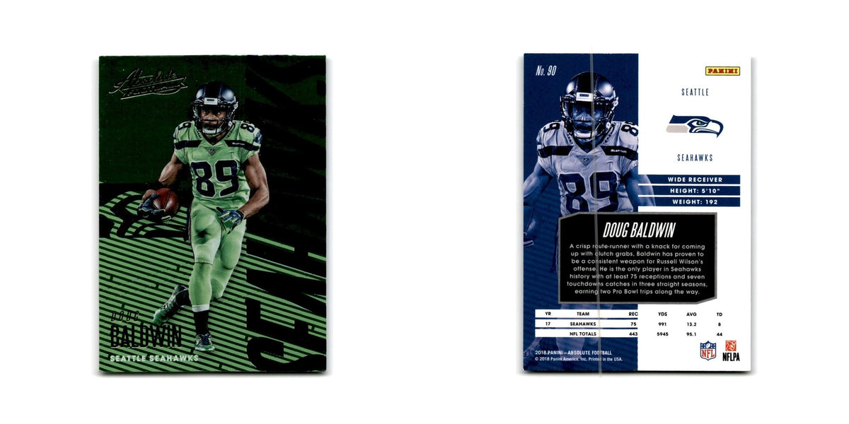 Doug Baldwin 2018 Panini Absolute #90 Seattle Seahawks Football Card NM