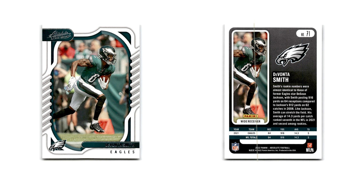 DeVonta Smith 2022 Panini Absolute #71 Philadelphia Eagles Football Card NM