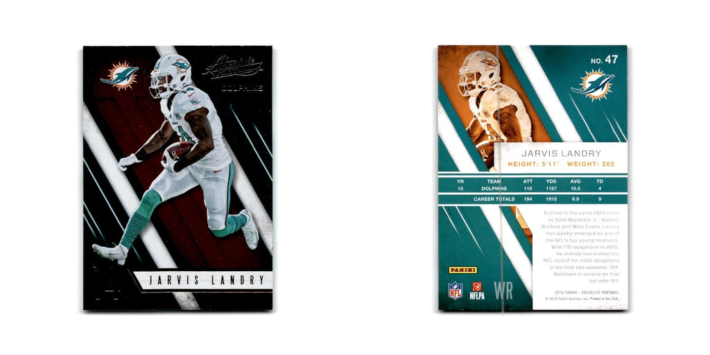 Jarvis Landry 2016 Panini Absolute #47 Miami Dolphins Football Card NM