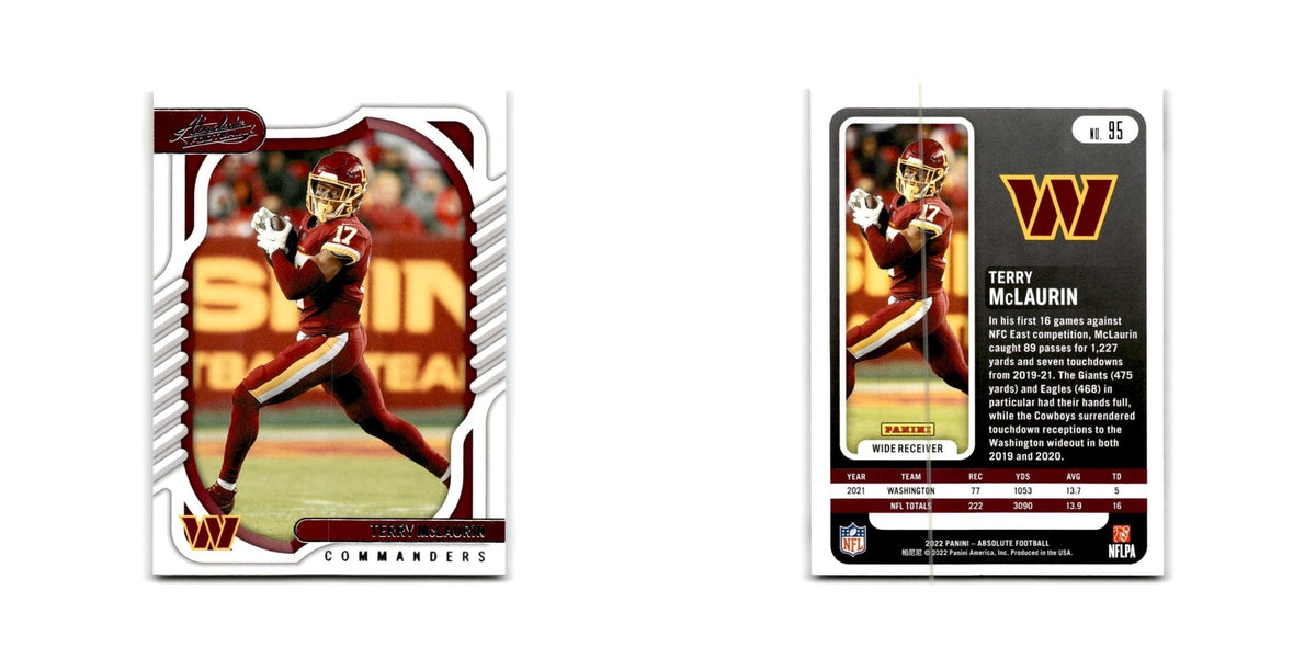 Terry McLaurin 2022 Panini Absolute #95 Washington Commanders Football Card NM