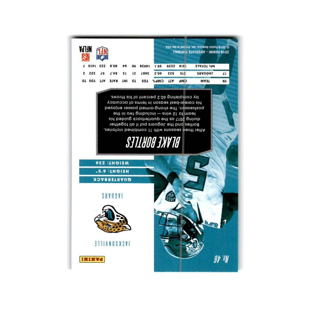 Blake Bortles 2018 Panini Absolute #46 Jacksonville Jaguars Football Card NM
