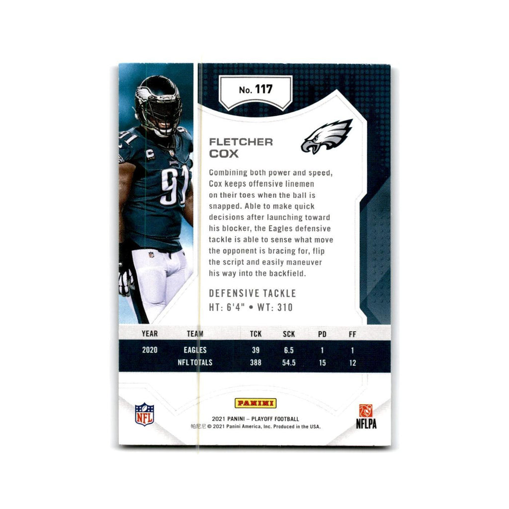 Fletcher Cox 2021 Panini Playoff #117 Philadelphia Eagles Football Card NM