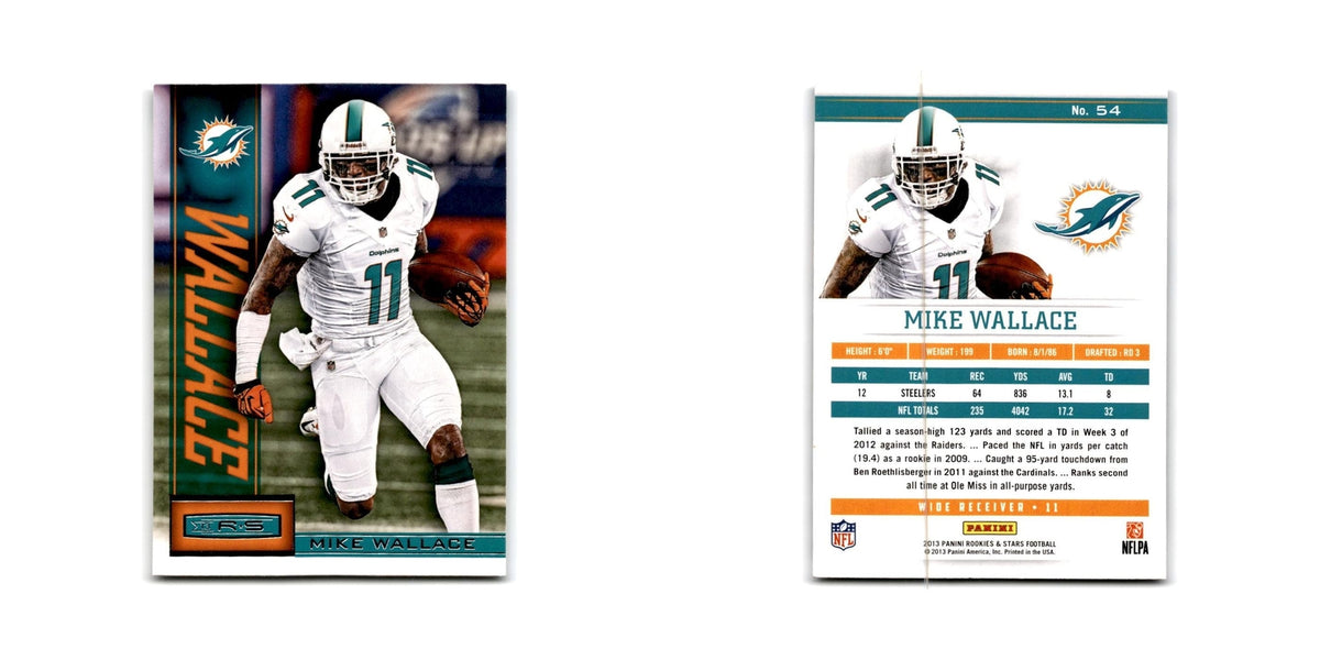 Mike Wallace 2013 Panini Rookies & Stars #54 Miami Dolphins Football Card NM