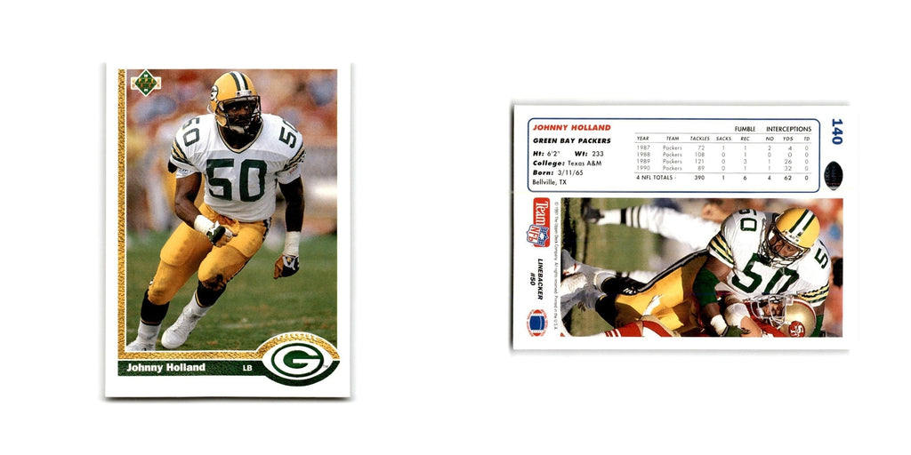 Johnny Holland 1991 Upper Deck #140 Green Bay Packers Football Card NM