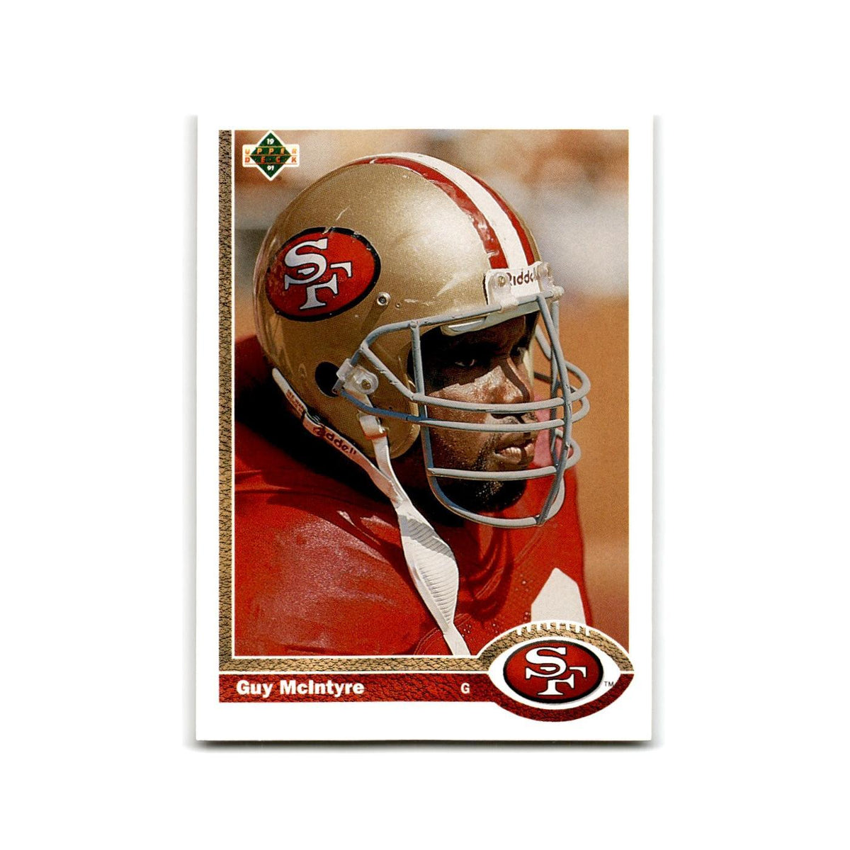 Guy McIntyre 1991 Upper Deck #373 San Francisco 49ers Football Card NM