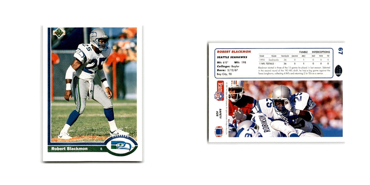Robert Blackmon 1991 Upper Deck #67 Seattle Seahawks Football Card NM