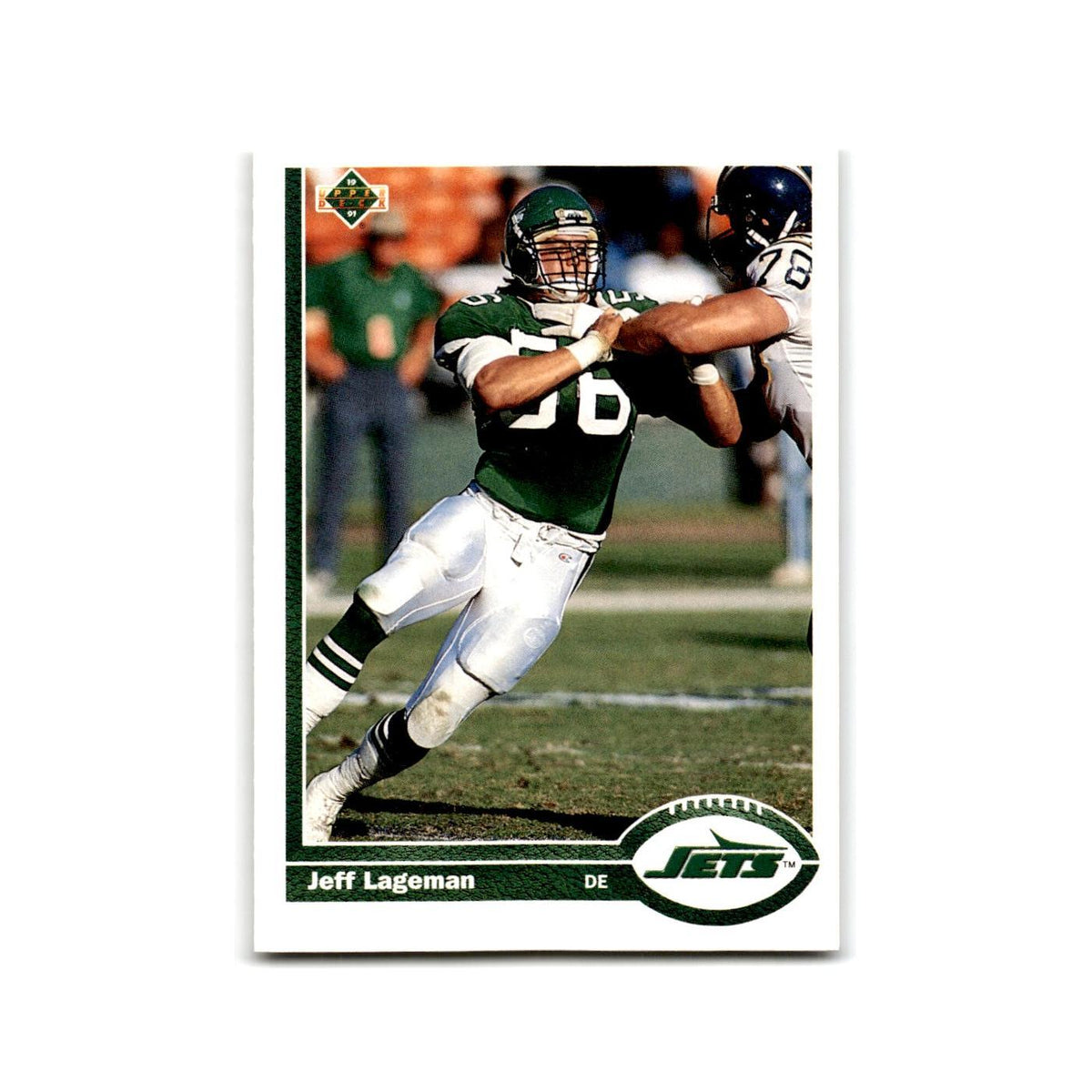 Jeff Lageman 1991 Upper Deck #63 New York Jets Football Card NM