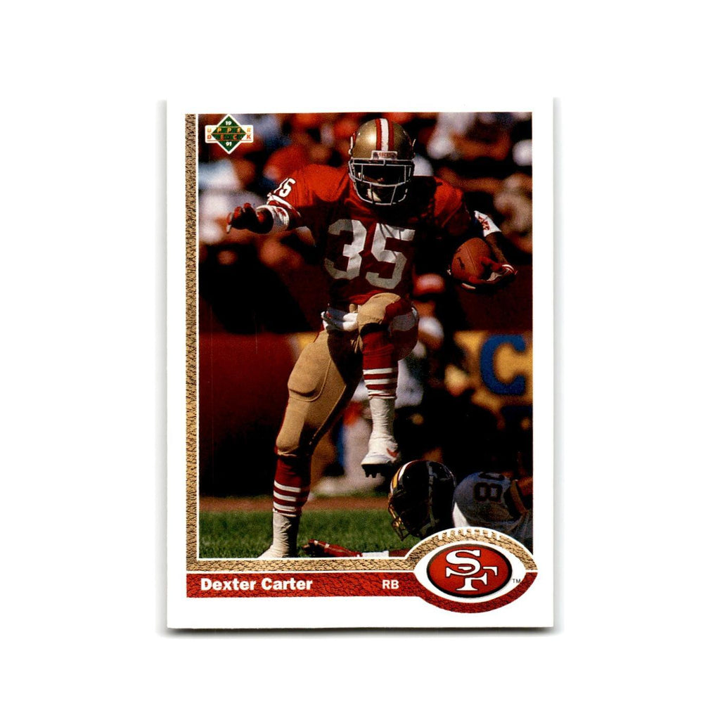 Dexter Carter 1991 Upper Deck #125 San Francisco 49ers Football Card NM