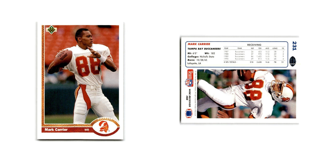 Mark Carrier 1991 Upper Deck #231 Tampa Bay Buccaneers Football Card NM
