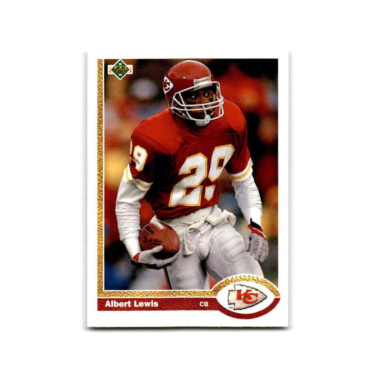 Albert Lewis 1991 Upper Deck #128 Kansas City Chiefs Football Card NM