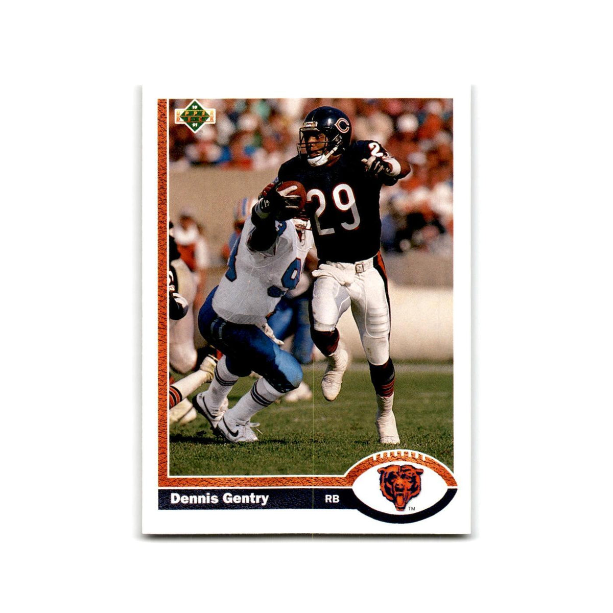 Dennis Gentry 1991 Upper Deck #227 Chicago Bears Football Card NM