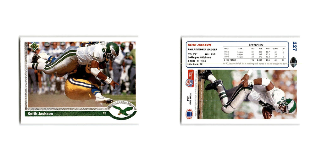 Keith Jackson 1991 Upper Deck #127 Philadelphia Eagles Football Card NM
