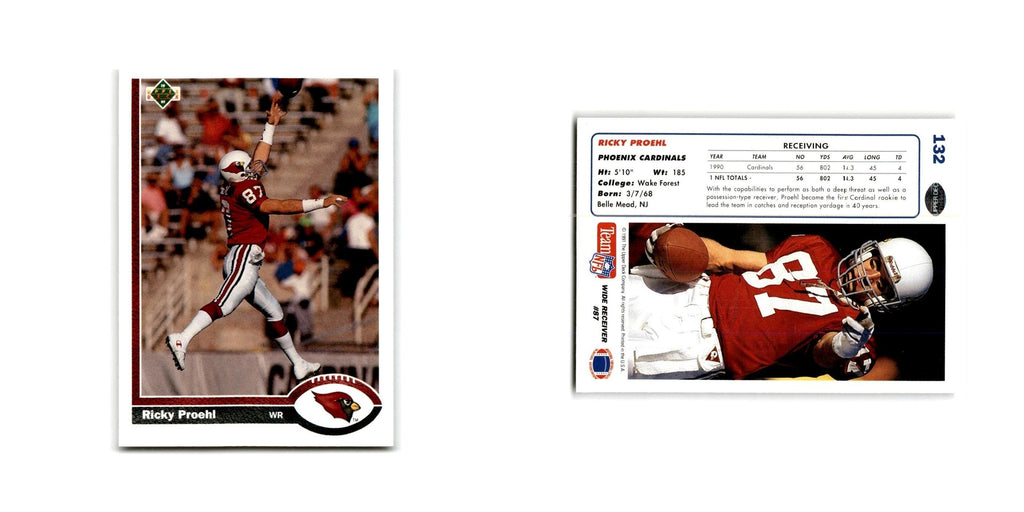 Ricky Proehl 1991 Upper Deck #132 Phoenix Cardinals Football Card NM