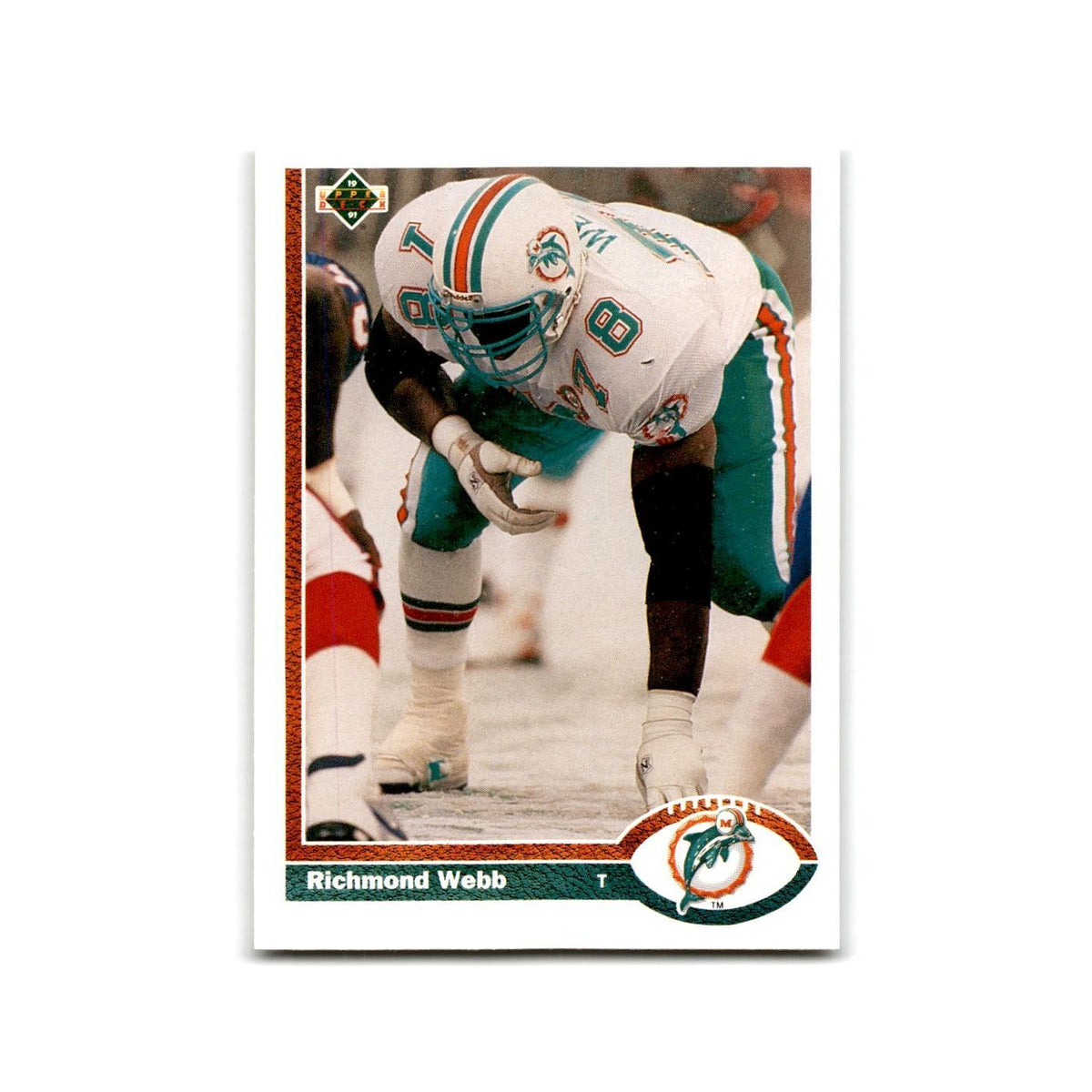 Richmond Webb 1991 Upper Deck #381 Miami Dolphins Football Card NM