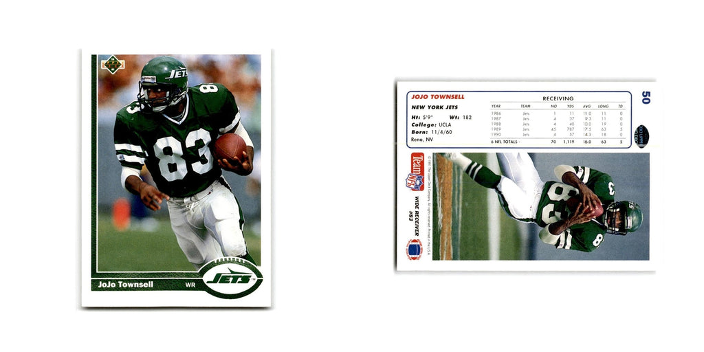 JoJo Townsell 1991 Upper Deck #50 New York Jets Football Card NM