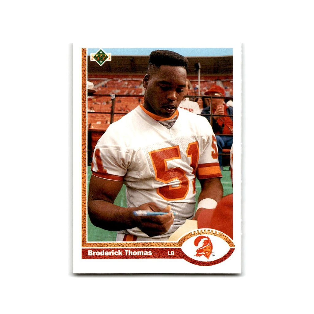 Broderick Thomas 1991 Upper Deck #235 Tampa Bay Buccaneers Football Card NM