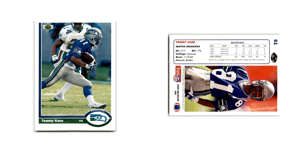 Tommy Kane 1991 Upper Deck #61 Seattle Seahawks Football Card NM