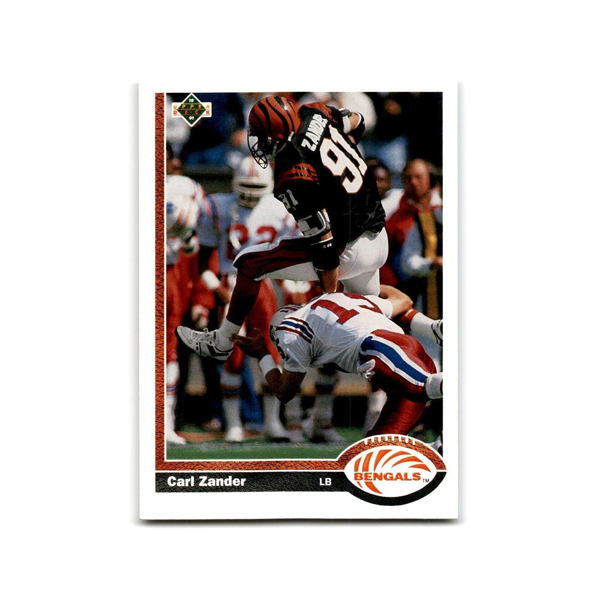 Carl Zander 1991 Upper Deck #223 Cincinnati Bengals Football Card NM