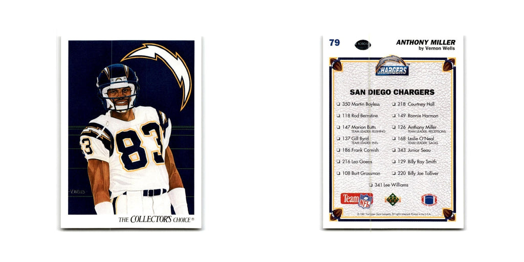 Anthony Miller 1991 Upper Deck #79 San Diego Chargers Football Card NM