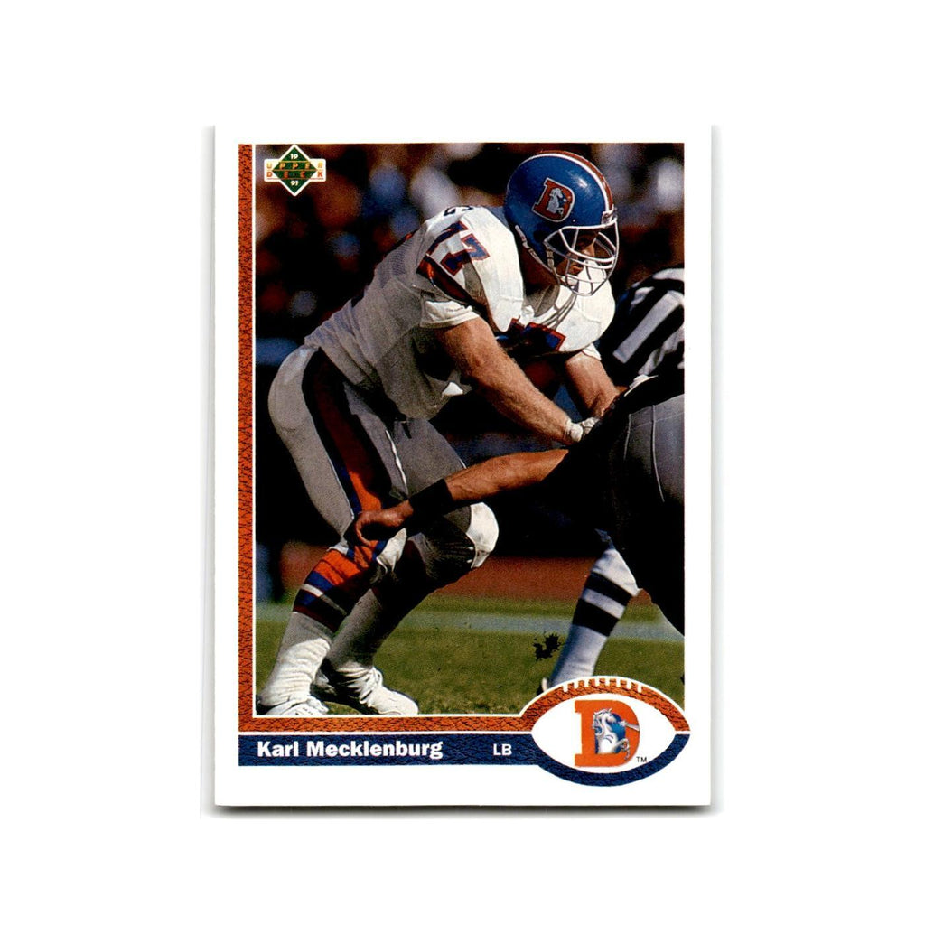 Karl Mecklenburg 1991 Upper Deck #105 Denver Broncos Football Card NM